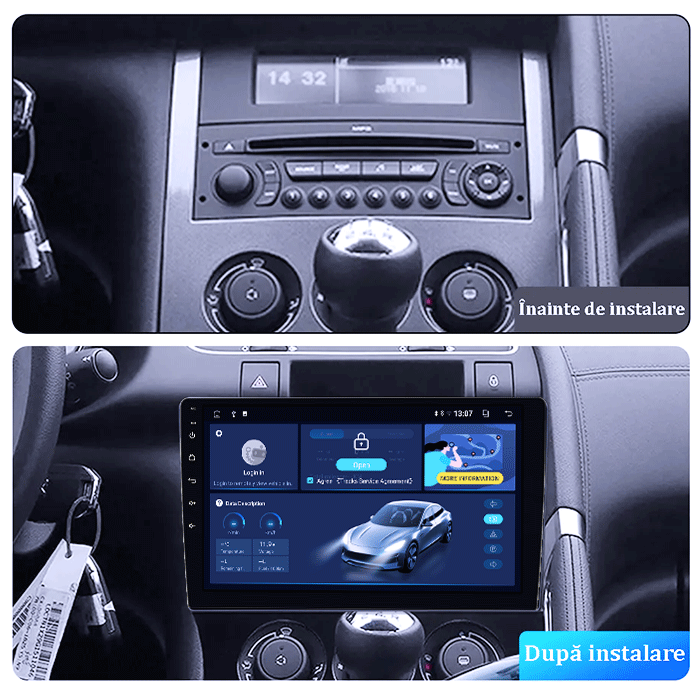 Navigatie dedicata Peugeot 3008 2009-2016, 4GB RAM 64GB ROM, Quad Core, Display 9" QLED 1K, Carplay&Android Auto, Android 14, Suport camere AHD - imagine 2