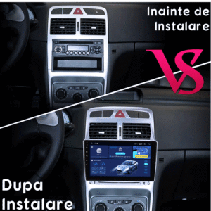 Navigatie dedicata Peugeot 307 2000-2013, 8GB RAM 128GB ROM, Octacore, Platforma TS18, Display 9" QLED, Carplay&Android Auto, Android 14, Ventilator Activ - imagine 2