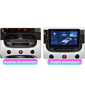 Navigatie dedicata Fiat 500 2007-2015, 4GB RAM 64GB ROM, Quad Core, Display 9" QLED 1K, Carplay&Android Auto, Android 14, Suport camere AHD - imagine 2