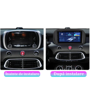 Navigatie dedicata Fiat 500X 2014-2020, 8GB RAM 128GB ROM, Octacore, Platforma TS18, Display 9" QLED, Carplay&Android Auto, Android 14, Ventilator Activ - imagine 2