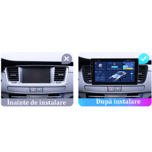 Navigatie dedicata Peugeot 508 2010-2018, 4GB RAM 64GB ROM, Quad Core, Display 9" QLED 1K, Carplay&Android Auto, Android 14, Suport camere AHD - imagine 2