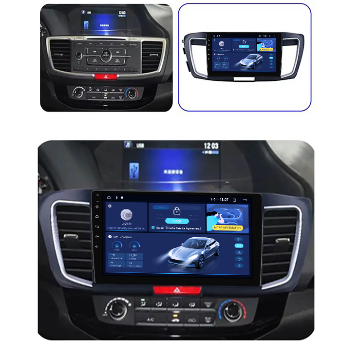 Navigatie dedicata Honda Accord 9 2014-2017, 8GB RAM 128GB ROM, Octacore, Platforma TS18, Display 9" QLED, Carplay&Android Auto, Android 14, Ventilator Activ - imagine 2