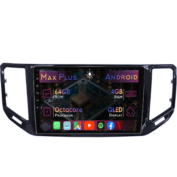 Navigatie dedicata Volkswagen Atlas 2017+, 4GB RAM 64GB ROM, Octacore, Display 9" QLED, Carplay&Android Auto, Android 14, Suport camere AHD