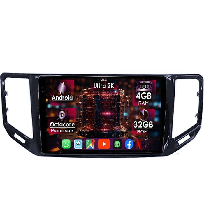 Navigatie dedicata Volkswagen Atlas 2017+, 4GB RAM 32GB ROM, Octacore, Display 9" QLED 2K, Carplay&Android Auto, Android 14, Ventilator Activ - imagine 1