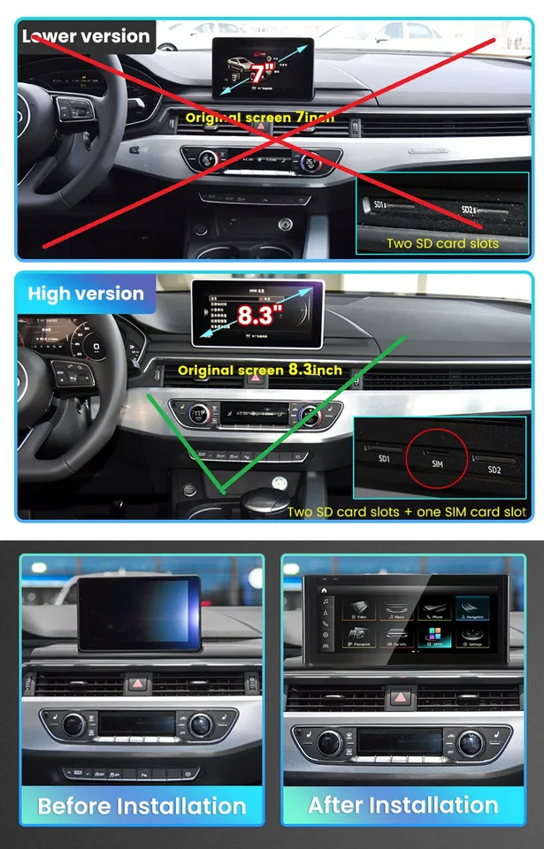 Navigatie dedicata Audi A3 2013+, cu RMC, 6GB RAM 128GB ROM, Octacore, Display integrat de 10.25" QLED, Carplay&Android Auto, Android 13 - imagine 2