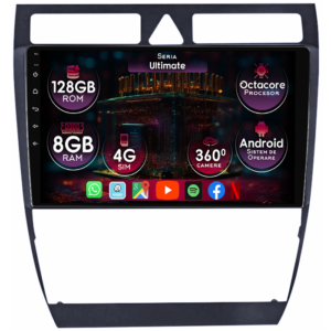 Navigatie dedicata Audi A6 1997-2005, 8GB RAM 128GB ROM, Octacore, Platforma TS18, Display 9" QLED, Carplay&Android Auto, Android 14, Ventilator Activ - imagine 1