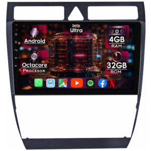 Navigatie dedicata Audi A6 1997-2005, 4GB RAM 32GB ROM, Octacore, Display 9" QLED, Carplay&Android Auto, Android 14, Ventilator Activ - imagine 1