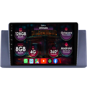 Navigatie dedicata BMW Seria 5 E39 1995-2003, 8GB RAM 128GB ROM, Octacore, Platforma TS18, Display 9" QLED, Carplay&Android Auto, Android 14, Ventilator Activ - imagine 1