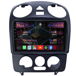Navigatie dedicata Volkswagen Beetle 1998-2011, 4GB RAM 64GB ROM, Octacore, Display 9" QLED, Carplay&Android Auto, Android 14, Suport camere AHD - imagine 1