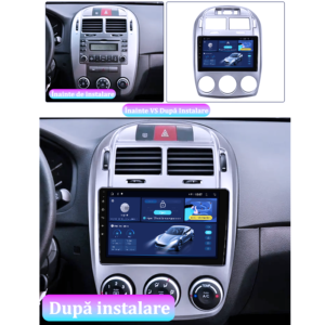 Navigatie dedicata Kia Cerato 2005-2006, 4GB RAM 64GB ROM, Quad Core, Display 9" QLED 1K, Carplay&Android Auto, Android 14, Suport camere AHD - imagine 2