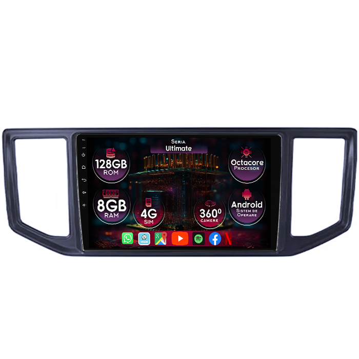 Navigatie dedicata Volkswagen Crafter 2016+, 8GB RAM 128GB ROM, Octacore, Platforma TS18, Display 10" QLED, Carplay&Android Auto, Android 14, Ventilator Activ - imagine 1