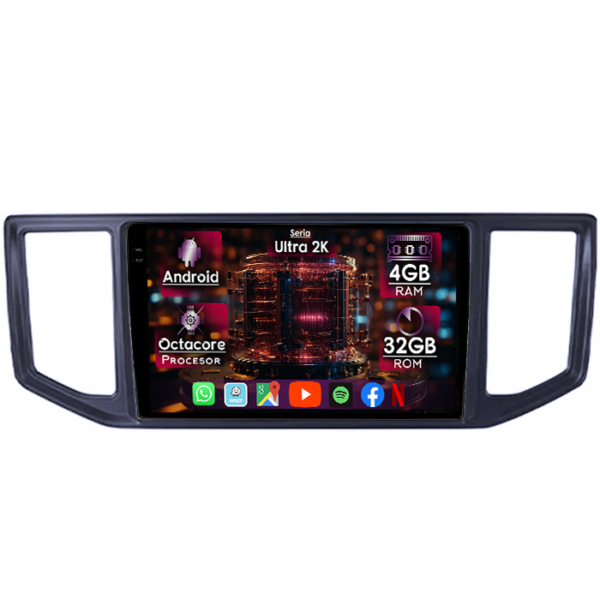 Navigatie dedicata Volkswagen Crafter 2016+, 4GB RAM 32GB ROM, Octacore, Display 10" QLED 2K, Carplay&Android Auto, Android 14, Ventilator Activ
