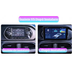 Navigatie dedicata Fiat Tipo 2015-2018, 8GB RAM 128GB ROM, Octacore, Platforma TS18, Display 9" QLED, Carplay&Android Auto, Android 14, Ventilator Activ - imagine 2