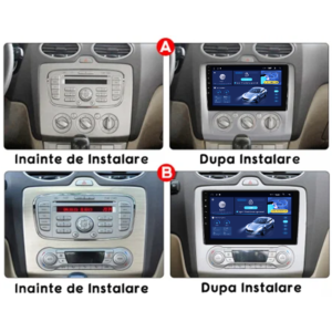 Navigatie dedicata Focus 2 2004-2011 Clima Manuala, Neagra, 4GB RAM 64GB ROM, Quad Core, Display 9" QLED 1K, Carplay&Android Auto, Android 14, Suport camere AHD - imagine 2