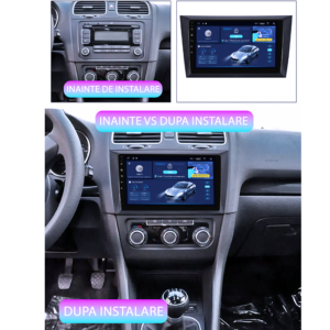 Navigatie dedicata Volkswagen Golf 6 2008-2013, 4GB RAM 64GB ROM, Quad Core, Display 9" QLED 1K, Carplay&Android Auto, Android 14, Suport camere AHD - imagine 2