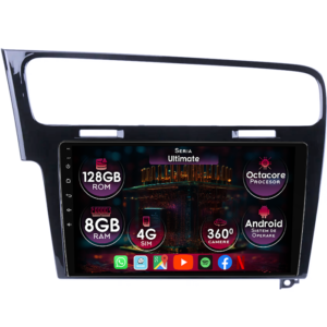 Navigatie dedicata Volkswagen Golf 7 2012-Prezent, 8GB RAM 128GB ROM, Octacore, Platforma TS18, Display 10" QLED, Carplay&Android Auto, Android 14, Ventilator Activ - imagine 1