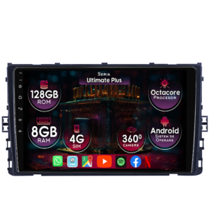 Navigatie dedicata Volkswagen Taigo 2021+, 8GB RAM 128GB ROM, Octacore, Platforma 7862, Display 9" QLED, Carplay&Android Auto, Android 14, Ventilator Activ - imagine 1