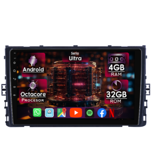 Navigatie dedicata Volkswagen Taigo 2021+, 4GB RAM 32GB ROM, Octacore, Display 9" QLED, Carplay&Android Auto, Android 14, Ventilator Activ - imagine 1