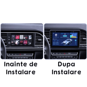 Navigatie dedicata Seat Leon 2013-2020, 8GB RAM 128GB ROM, Octacore, Platforma TS18, Display 9" QLED, Carplay&Android Auto, Android 14, Ventilator Activ - imagine 2