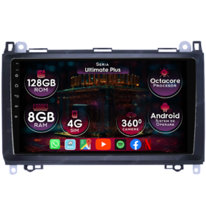 Navigatie dedicata Mercedes Sprinter 2006-2018, 8GB RAM 128GB ROM, Octacore, Platforma 7862, Display 9" QLED 2K, Carplay&Android Auto, Android 14, Ventilator Activ - imagine 1