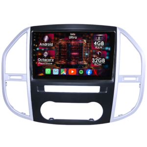Navigatie dedicata Mercedes Vito 2016-2019, 4GB RAM 32GB ROM, Octacore, Display 9" QLED 2K, Carplay&Android Auto, Android 14, Ventilator Activ - imagine 1