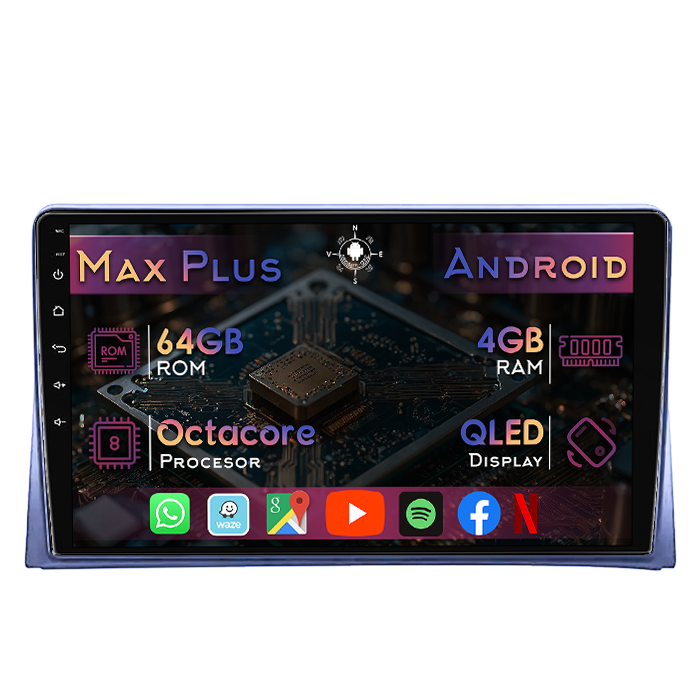 Navigatie dedicata Volkswagen Multivan 2003-2015, 4GB RAM 64GB ROM, Octacore, Display 9" QLED, Carplay&Android Auto, Android 14, Suport camere AHD - imagine 1