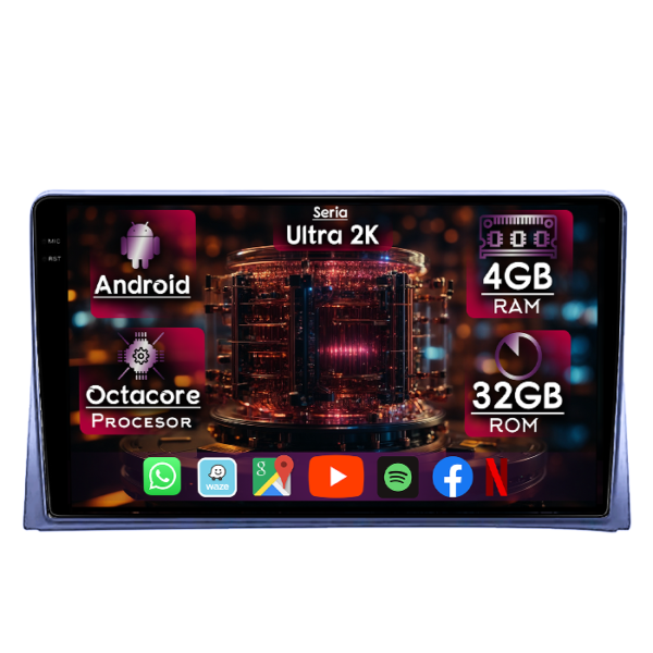 Navigatie dedicata Volkswagen Matvey 2008-2015, 4GB RAM 32GB ROM, Octacore, Display 9" QLED 2K, Carplay&Android Auto, Android 14, Ventilator Activ