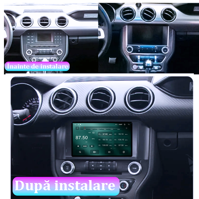 Navigatie dedicata Ford Mustang 2014-2021, 4GB RAM 64GB ROM, Quad Core, Display 9" QLED 1K, Carplay&Android Auto, Android 14, Suport camere AHD - imagine 2