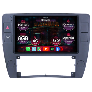 Navigatie dedicata Volkswagen Passat B5 2000-2005, 8GB RAM 128GB ROM, Octacore, Platforma TS18, Display 9" QLED, Carplay&Android Auto, Android 14, Ventilator Activ - imagine 1