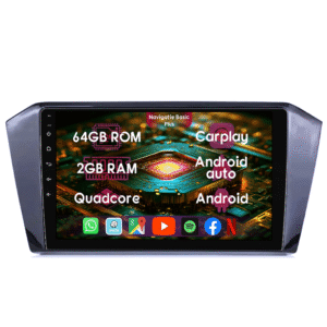 Navigatie dedicata Volkswagen Passat B8 2006+, 2GB RAM 64GB ROM, Quad Core, Display 9" IPS Full HD, Carplay&Android Auto, Android 14, Suport camere AHD - imagine 1