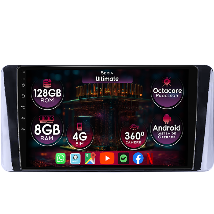 Navigatie dedicata Volkswagen Polo 6 2020-2022, 8GB RAM 128GB ROM, Octacore, Platforma TS18, Display 9" QLED, Carplay&Android Auto, Android 14, Ventilator Activ - imagine 1