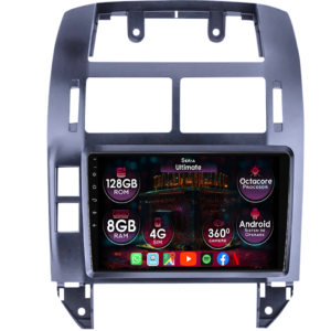 Navigatie dedicata Volkswagen Polo Mk4 2004-2009, 8GB RAM 128GB ROM, Octacore, Platforma TS18, Display 9" QLED, Carplay&Android Auto, Android 14, Ventilator Activ - imagine 1