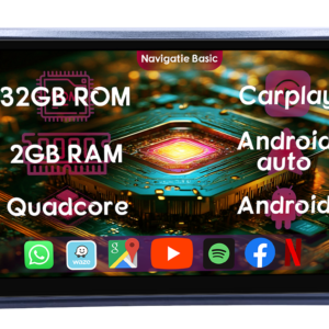 Navigatie Universala cu instalare pe bord, 2GB RAM 32GB ROM, Quad Core, Display 9" IPS Full HD, Carplay&Android Auto, Android 14, Suport camere AHD - imagine 1