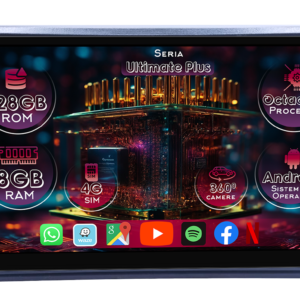 Navigatie Universala cu instalare pe bord, 8GB RAM 128GB ROM, Octacore, Platforma 7862, Display 9" QLED 2K, Carplay&Android Auto, Android 14, Ventilator Activ - imagine 1