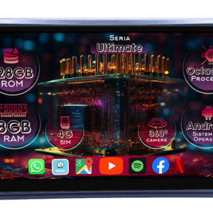 Navigatie Universala cu instalare pe bord, 8GB RAM 128GB ROM, Octacore, Platforma TS18, Display 9" QLED, Carplay&Android Auto, Android 14, Ventilator Activ - imagine 1