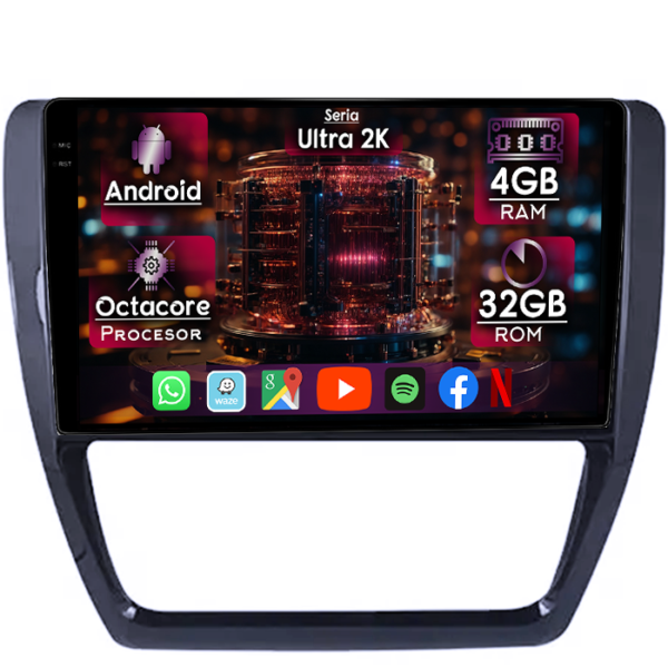 Navigatie dedicata Volkswagen Sagitar 2012-2016, 4GB RAM 32GB ROM, Octacore, Display 10" QLED 2K, Carplay&Android Auto, Android 14, Ventilator Activ