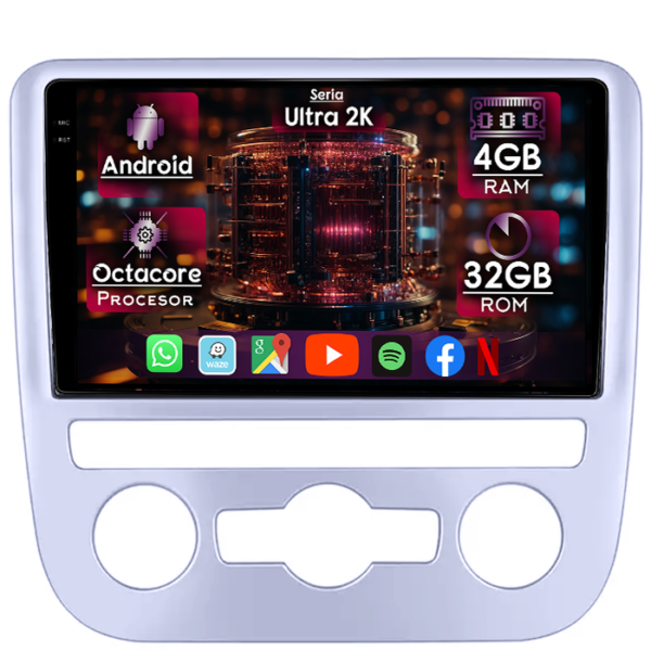 Navigatie dedicata Volkswagen Scirocco 2009-2014, AC, 4GB RAM 32GB ROM, Octacore, Display 9" QLED 2K, Carplay&Android Auto, Android 14, Ventilator Activ