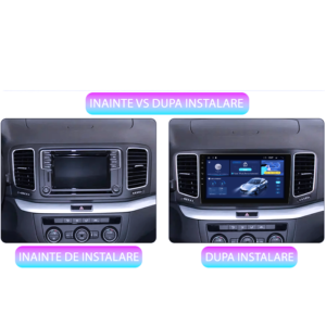 Navigatie dedicata Volkswagen Sharan 2010+, 4GB RAM 64GB ROM, Quad Core, Display 9" QLED 1K, Carplay&Android Auto, Android 14, Suport camere AHD - imagine 2