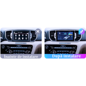 Navigatie dedicata Kia Sportage 2016-2021, 4GB RAM 64GB ROM, Quad Core, Display 9" QLED 1K, Carplay&Android Auto, Android 14, Suport camere AHD - imagine 2