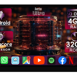 Navigatie GPS Universala, 4GB RAM 32GB ROM, Octacore, Display 10" QLED 2K, Carplay&Android Auto, Android 14, Ventilator Activ - imagine 1