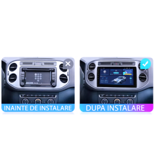 Navigatie dedicata Volkswagen Tiguan 1 2007-2018, Gri, 8GB RAM 128GB ROM, Octacore, Platforma 7862, Display 9" QLED, Carplay&Android Auto, Android 14, Ventilator Activ - imagine 5