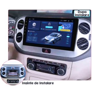 Navigatie dedicata Volkswagen Tiguan 1 2007-2018, Gri, 4GB RAM 64GB ROM, Quad Core, Display 9" QLED 1K, Carplay&Android Auto, Android 14, Suport camere AHD - imagine 5