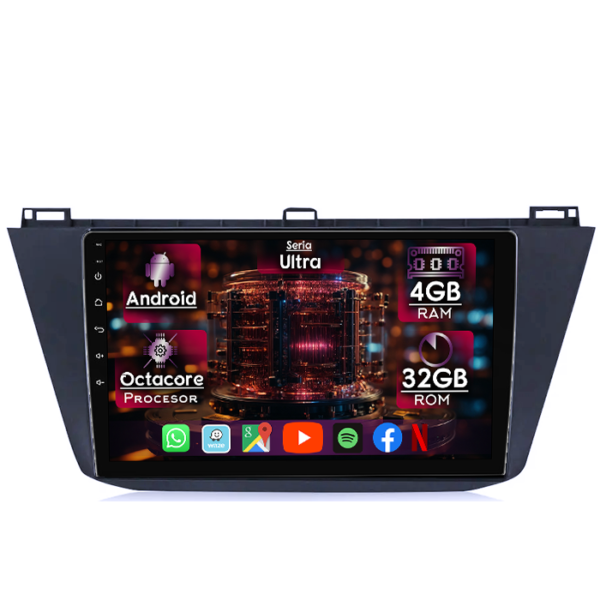 Navigatie dedicata Volkswagen Tiguan 2 2016+, 4GB RAM 32GB ROM, Octacore, Display 10" QLED, Carplay&Android Auto, Android 14, Ventilator Activ