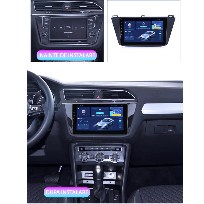Navigatie dedicata Volkswagen Tiguan 2 2016+, 8GB RAM 128GB ROM, Octacore, Platforma TS18, Display 10" QLED, Carplay&Android Auto, Android 14, Ventilator Activ - imagine 4