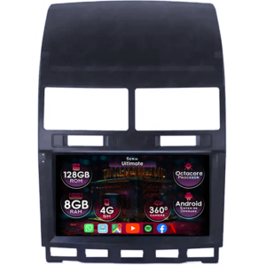 Navigatie dedicata Volkswagen Touareg 2002-2011, 8GB RAM 128GB ROM, Octacore, Platforma TS18, Display 9" QLED, Carplay&Android Auto, Android 14, Ventilator Activ - imagine 1