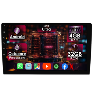 Navigatie dedicata Volkswagen Touareg 2003-2010, 4GB RAM 32GB ROM, Octacore, Display 9" QLED, Carplay&Android Auto, Android 14, Ventilator Activ - imagine 1