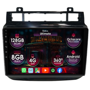 Navigatie dedicata Volkswagen Touareg 2010-2018, 8GB RAM 128GB ROM, Octacore, Platforma TS18, Display 9" QLED, Carplay&Android Auto, Android 14, Ventilator Activ - imagine 1