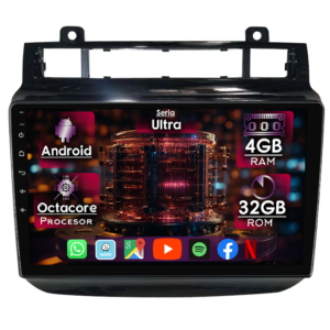 Navigatie dedicata Volkswagen Touareg 2010-2018, 4GB RAM 32GB ROM, Octacore, Display 9" QLED, Carplay&Android Auto, Android 14, Ventilator Activ - imagine 1
