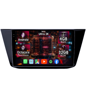 Navigatie dedicata Volkswagen Touran 2015+, 4GB RAM 32GB ROM, Octacore, Display 10" QLED 2K, Carplay&Android Auto, Android 14, Ventilator Activ - imagine 1