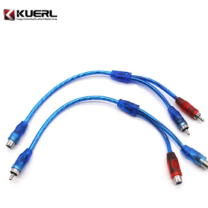 Adaptor audio stereo, Splitter, conector de fir dublu cap pentru amplificator AUX auto - imagine 1